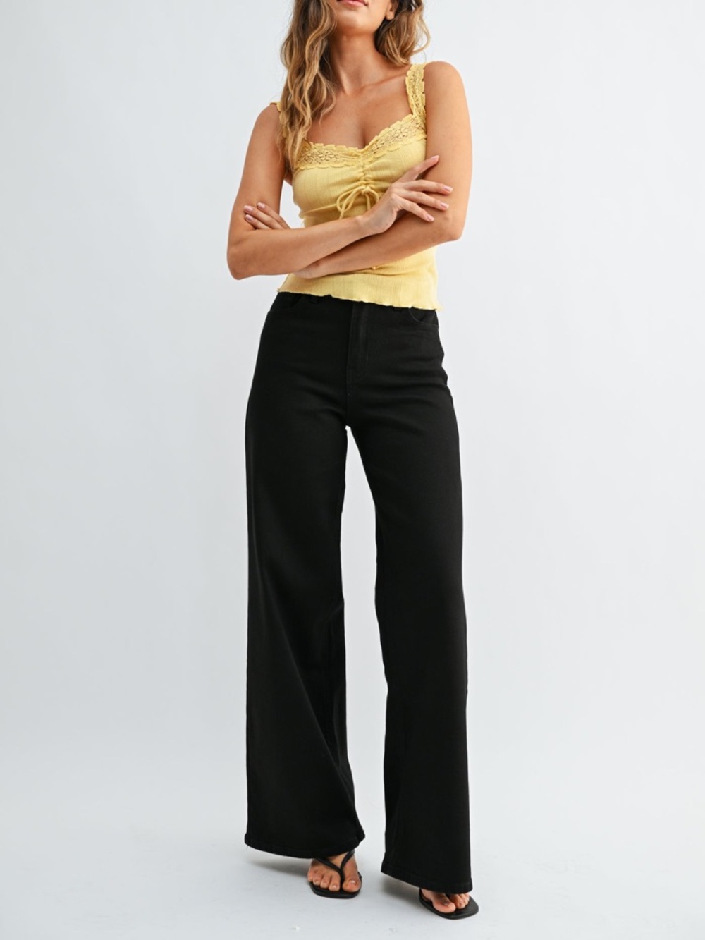 NWOT Just Black Denim (JBD) The Palazzo Jean in Black